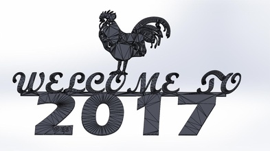 2017 rooster - year pinshape chinese 3d print model - Mito3D
