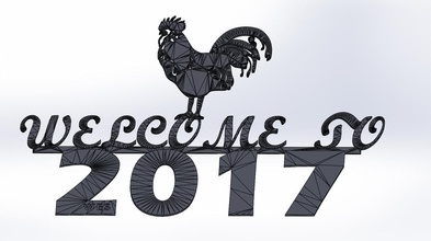2017 rooster - 2017 rooster year pinshape 3d-design 3d print model - Mito3D