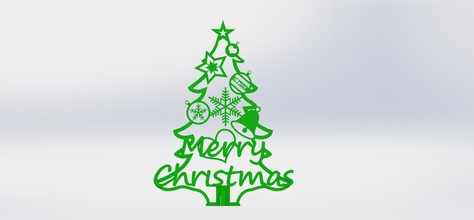 Weihnachtsbaum pinshape frohe Weihnachten Baum 3d print model - Mito3D