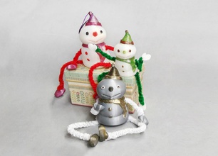 decorative snowman - container pinshape christmas ornament christmas-decotations dollhouse decorations snowmen 3d print model - Mito3D