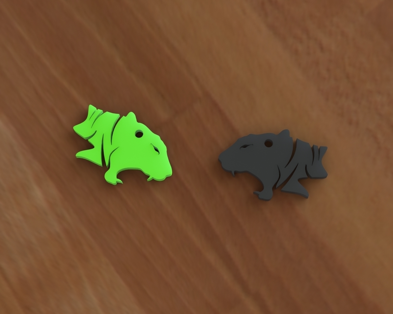 tiger keychain pinshape animals key 3D print model - Mito3D