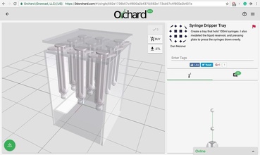 molecolare caviale gocciolatore stand vassoio pinshape disegno 3d 3d print model - Mito3D