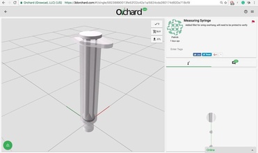 measuring syringe pinshape 3d-design 3d print model - Mito3D
