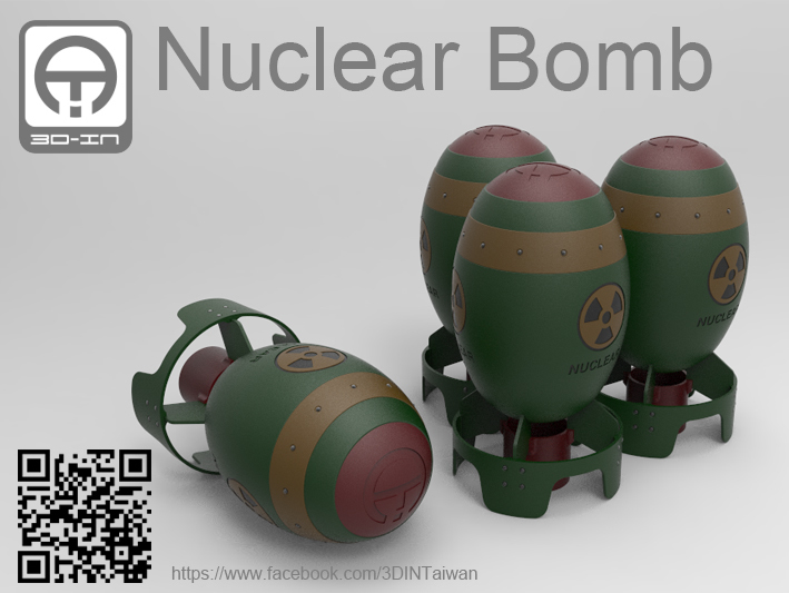 bombe nucléaire pinshape boîtes conserve jar 3D print model - Mito3D