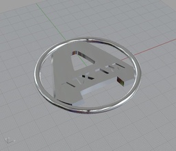 aixam logo pinshape voiture 3d print model - Mito3D