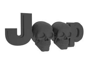 kafatası jeep logo pinshape logo3d wrangler 3d print model - Mito3D