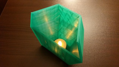 lámpara pared led luz té pinshape espacio diseño concurso noche remoto candelita titular 3d print model - Mito3D