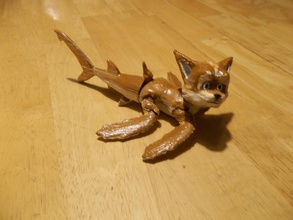 mermaid dog aquahound articulated pinshape pet 3d print model - Mito3D