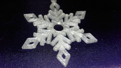 floco neve ornamento v2 pinshape enfeite 3d print model - Mito3D