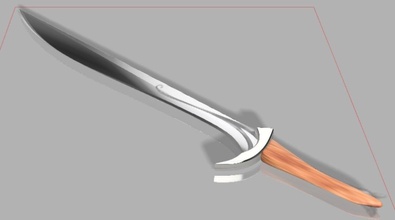 espada orcrist pinshape arma costumes elven middleearth 3d print model - Mito3D