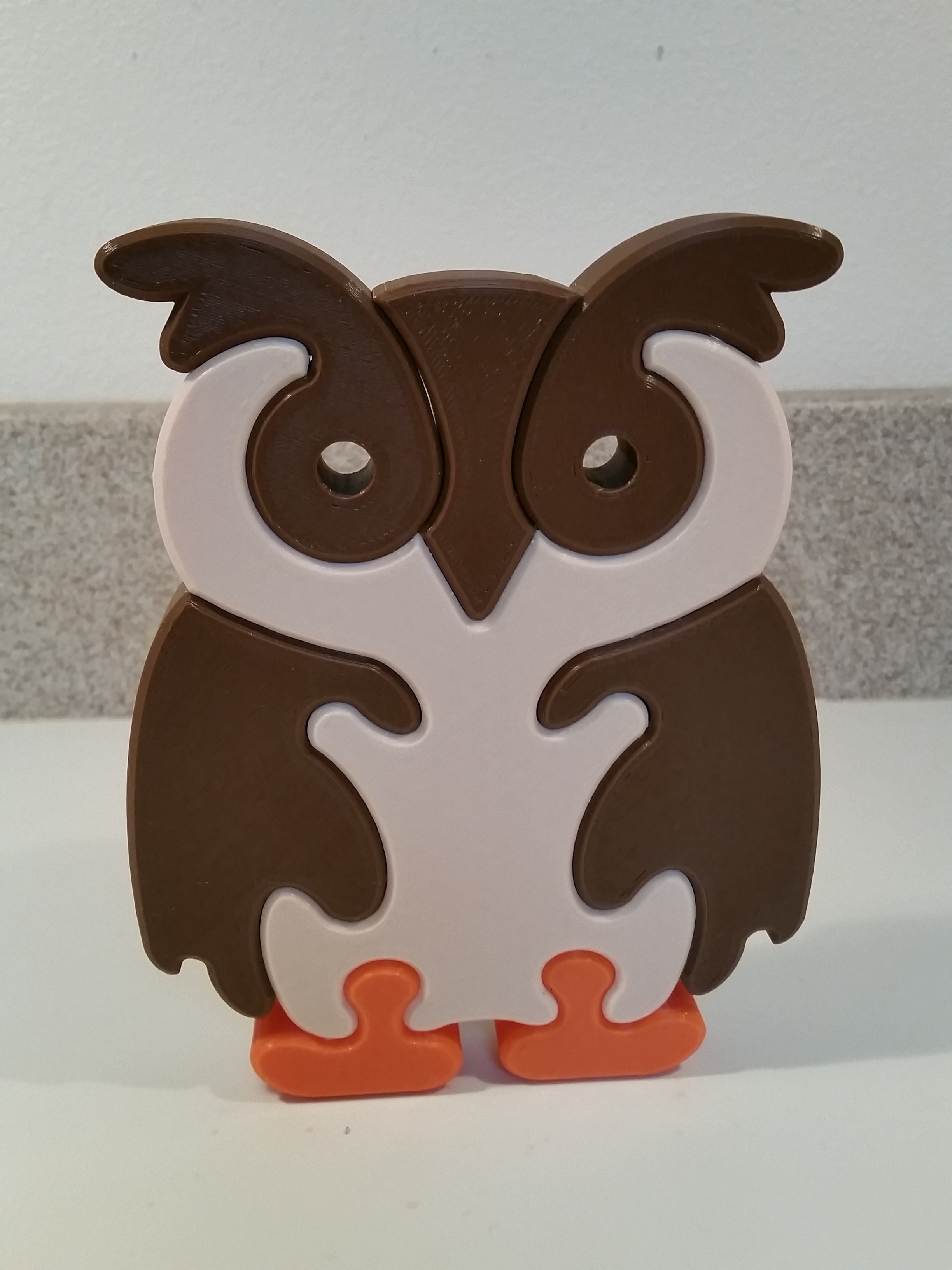 owl puzzle pinshape gift bird 3D print model - Mito3D