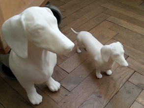 bassotto pinshape giocattolo animale domestico cucciolo miniature mascotte mammifero figurine animali pecorina cani 3d print model - Mito3D