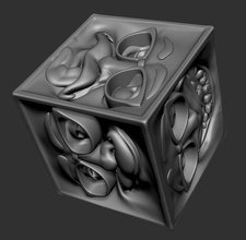 facecube pinshape visage cube 3d print model - Mito3D