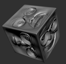 facecube2 pinshape facce cubo 3d print model - Mito3D