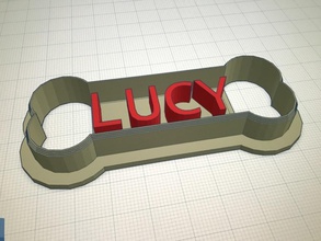 osso cão cortador biscoito lucy pinshape 3d design 3d print model - Mito3D