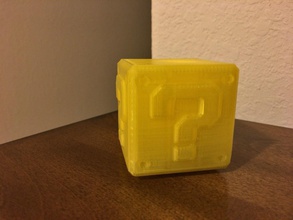 mario question block led tea light candle cut pinshape 3d-design 3d print model - Mito3D