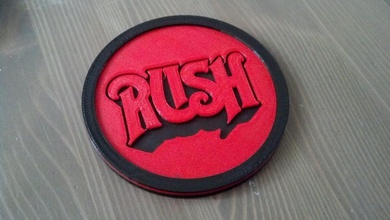 rush drink coaster pinshape disegno 3d 3d print model - Mito3D