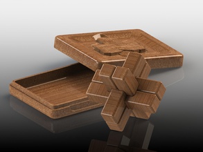 puzzle double cross pinshape Raum design contest stitch Geschenke box 3d print model - Mito3D