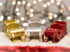 sleigh ornament pinshape sled santa christmas 3d print model - Mito3D