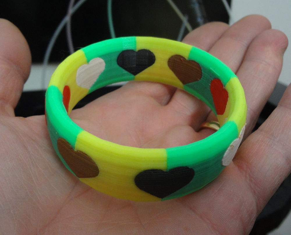 6 colors bracelet pinshape 3d-design 3D print model - Mito3D