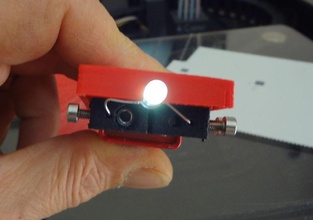 9v torch single led - conductive abs experiment pinshape 3d-design 3d print model - Mito3D