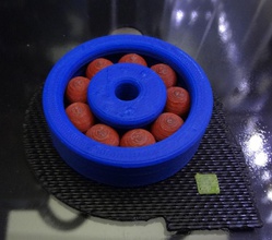 2 abs color bola cojinete soporte pinshape Diseño 3d rodamiento 3d print model - Mito3D