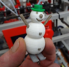 4 colors snowman pinshape 3d-design 3d print model - Mito3D