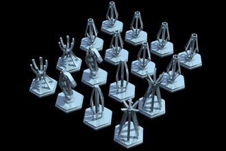 satranç taşları pinshape oyunu parça seti oyunlar kurulu oyun 3d print model - Mito3D
