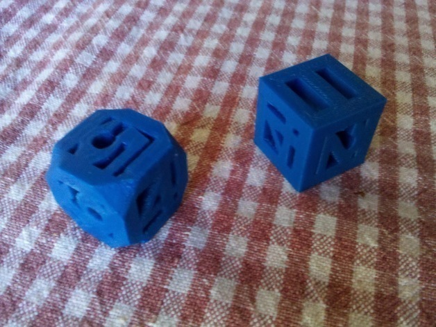 hollow 3d printed die pinshape game dice 3D print model - Mito3D