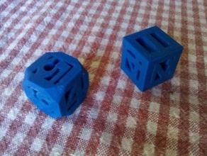 hollow 3d printed die pinshape game dice 3d print model - Mito3D