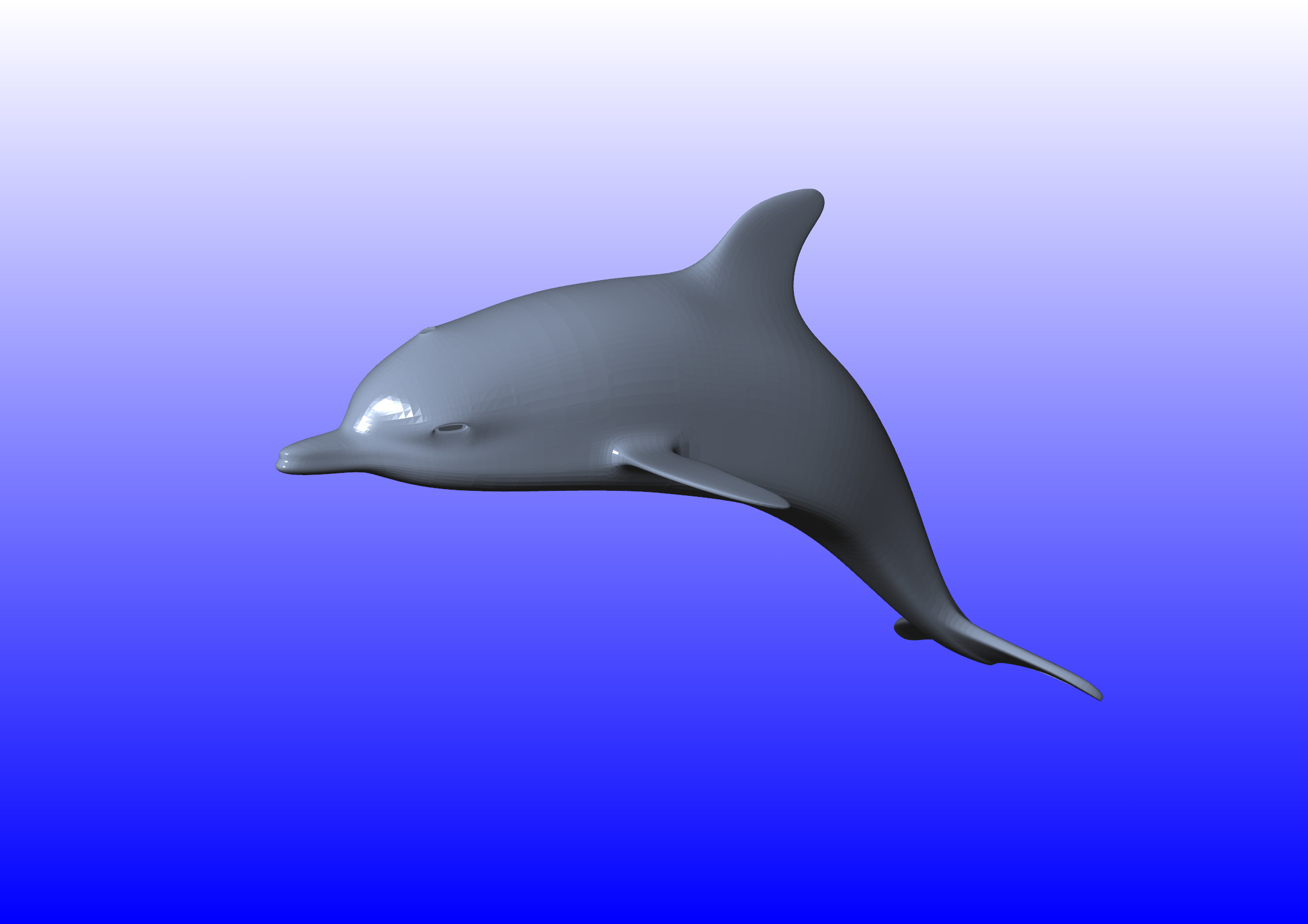 dolphin pinshape fish animal dolphin 3D print model - Mito3D