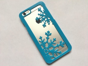 flocon neige l'iphone 6 6s cas pinshape d'hiver téléphone iphone6s iphone6 3d print model - Mito3D