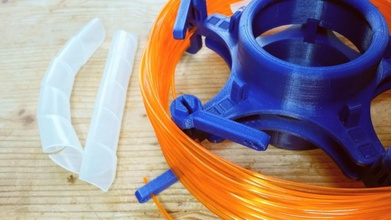 unlockable loose filament spool pinshape snap-together 3d-design 3d print model - Mito3D