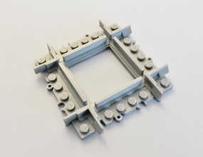 lego Eisenbahn Spur mini crossing pinshape 3d design 3d print model - Mito3D