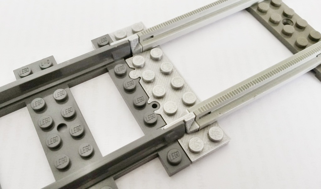 lego Eisenbahn track adapter pinshape 3d design 3D print model - Mito3D