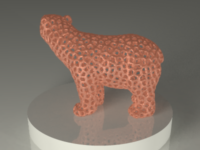 oso polaire pinshape pôle l'ours style fêtes noël 3D print model - Mito3D