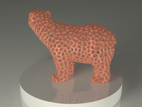 oso polar pinshape pole orso stile natale 3d print model - Mito3D