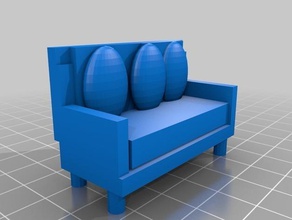 couch pinshape Modell sofa Sitz Möbel 3d print model - Mito3D
