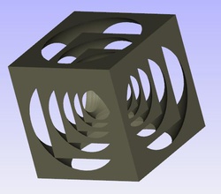 sfere cubo pinshape spazio design concorso 3d print model - Mito3D