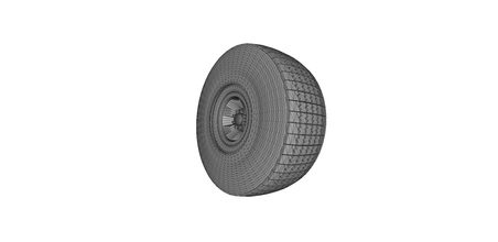 equipamentos pesados pneu roda pinshape internacional big rig construção semi brinquedo equipar pesado trator caminhão dumpster despejo lixo daewoo peterbuilt mack kenworth 3d print model - Mito3D