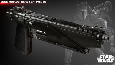 westar 35 blaster pinshape cosplay starwarsweapons star wars props clone westar-35 3d print model - Mito3D
