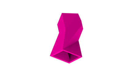 easy print minimalistische Skulptur pinshape Raum design contest to elegant low poly grip minimalistisch geometrische 3d print model - Mito3D