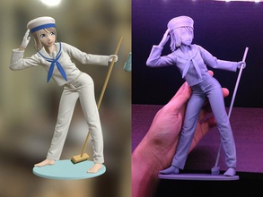 denizci kız yazdırılabilir şekil pinshape 3d karakter heykel mob anime tasarım 3d print model - Mito3D