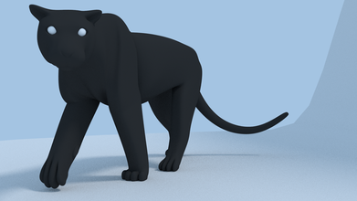 panter modelo pinshape art femenino león big cat mamíferos modelos animales tiger 3d print model - Mito3D