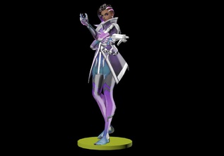sombra overwatch pinshape Conception 3d 3d print model - Mito3D