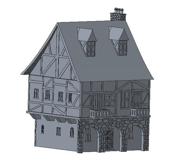 casa estilo tudor wargaming pinshape wargames 3D print model - Mito3D