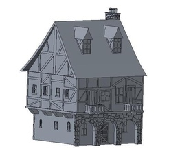 tudor house wargaming pinshape tarzı ev wargames 3d print model - Mito3D