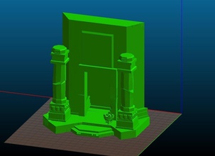 lone wolf - ruins game level scenery pinshape 3d-design 3d print model - Mito3D