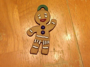 gingerbread man ornament pinshape 3d-design 3d print model - Mito3D