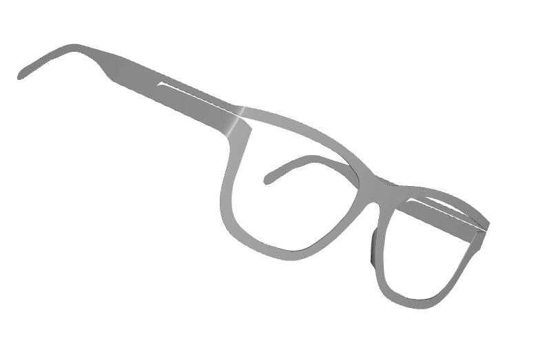 017 fita ray ban incisão pinshape óculos grau 3D print model - Mito3D